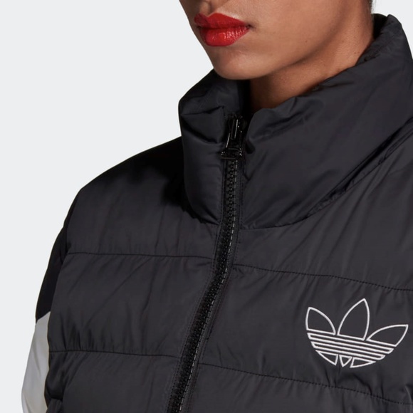 adidas cropped puffer